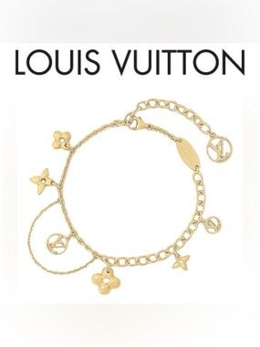 Louis Vuitton Full Inclusion Gold Blooming Supple Charm Bracelet